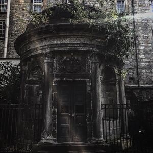 the Black Mausoleum - the supposed haunting ground of the Mackenzie Poltergeist