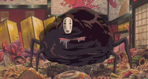 No-Face's gluttonous transformation.