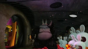 Sergueï and the Rabbids prepared a choir for Rayman.