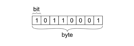 1 bit vs 1 byte