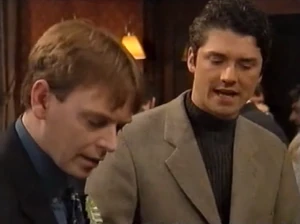 Ian Beale crossing paths with Cindy's fiance Nick Holland.