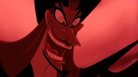 Jafar cackling insanely, losing what very little sanity he has left.