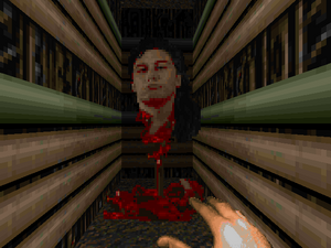 John Romero's head hidden inside the Icon of Sin.