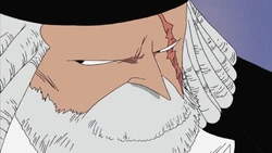 Saturn speaking to Spandam.