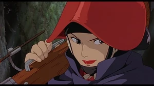 Lady Eboshi's evil grin.
