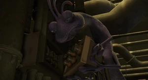 Randall plugs the machine back in.