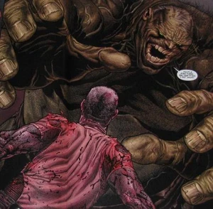 Hulk attacking Logan.