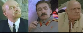 In the images of Lenin, Stalin and Khrushchev