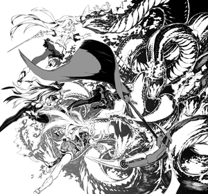 Manga 12 Cover.jpg (413 KB) Team RWBY vs. the Tentacle Grimm/King Taijitu amalgam.