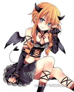 Kaguya as a succubus in her demonic form.