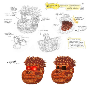 Prototype of Arthur in its Ralphzilla form, named "Kongralph" in the older concept art.