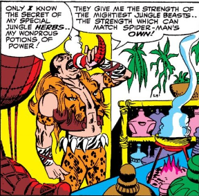 Kraven Drinking the Jungle Serum