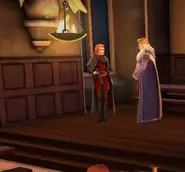 Rakepick talking to Dumbledore