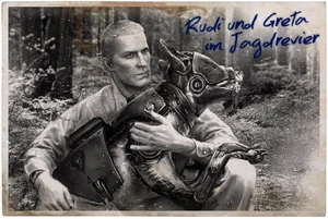 Rudi with his beloved dog, Greta.