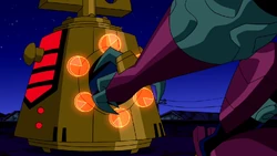 Vilgax activated his Chronosapien Time Bomb.