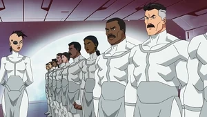 Omni-Man being chosen to infiltrate Earth.