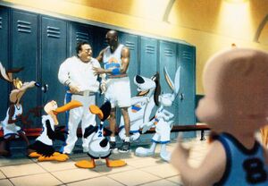 Beaky on the roster of Space Jam as part of the Tune Squad lead by Michael Jordan.