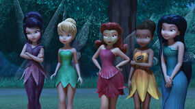 Vidia along with Her friends in The Legend of The Neverbeast.