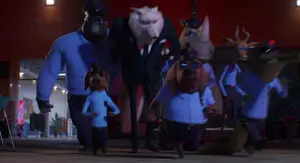 Jimmy being arrested by the police.