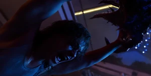 "NO!!!" Billy stands up to the Mind Flayer
