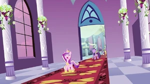 Queen Chrysalis pretending to cry after Twilight accuses her of being evil.