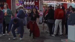 Gina chasing Billy in his dream.