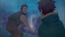 Hans is caught in the act