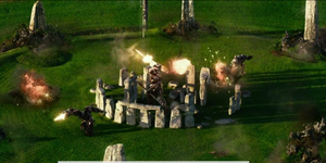 Megatron and his team defending their position.