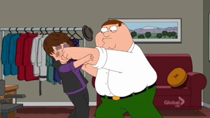 Peter beating up Justin Bieber for calling him old.