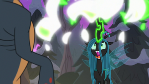 Queen Chrysalis transforms back to normal S9E8