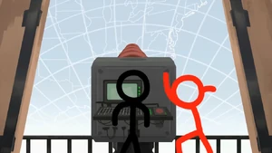 The Dark Lord rushes to push the button...