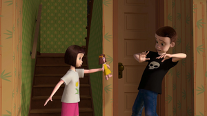 Sid's terrified breakdown and defeat.