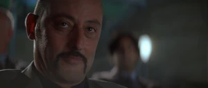 Petrovich watching the Rollerball match
