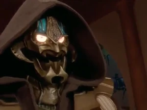 Manmaruba wearing his hood.