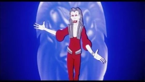 Mok with his own statue.