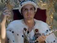 Moriarty swearing the crown jewels.