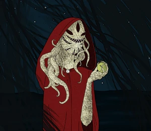 Perse holding one of her characteristic tennis balls