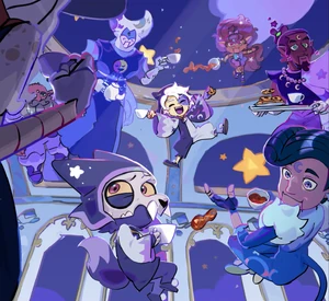 The Collector's "Tea Party" game featuring the coven leaders.