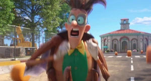 Maxime screams in horror as The Mega Minions charge at him