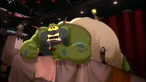 Mr. Swackhammer getting a massage from his Nerdluck slaves