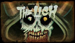 The Lich on the title card of the episode of the same name