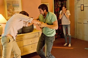 Dexter stabs Andrew in the chest to kill him.