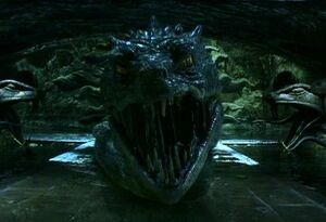 The Basilisk's menacing glare.