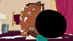 Rallo taking a picture of Junior, naked.