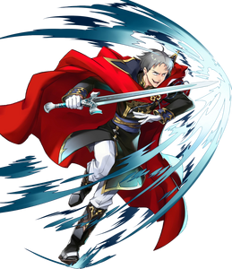 Kempf's portrait when executing a Special attack in Fire Emblem Heroes.