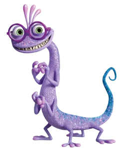 Randall as he appears in Monsters University as an 18-year-old college student.