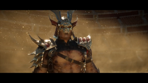 Shao Kahn from the past being spawned into the present.