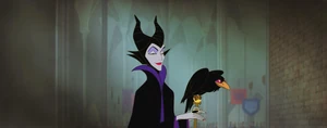 Maleficent expressing disappointment that she wasn't invited to the christening.