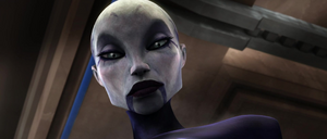 After killing the clone, Ventress sees his communicator.