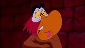 Iago ordered by Jafar to steal the lamp from Aladdin.